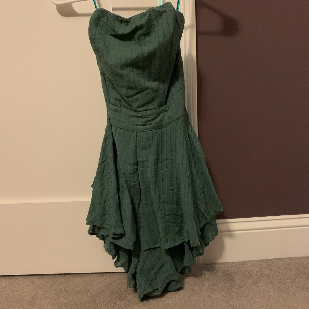 Hello Molly Green Strapless Romper
